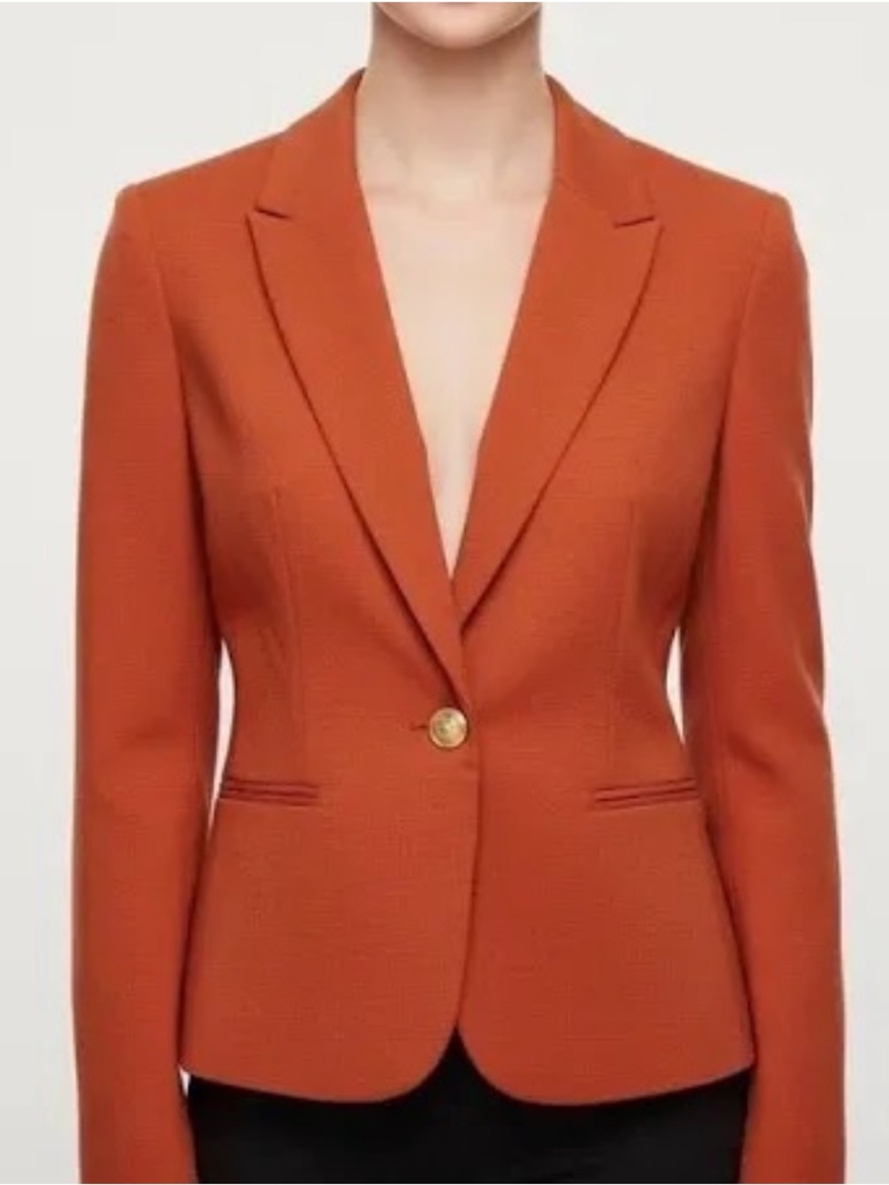 Vivienne Tam Single Button Structured Knit Blazer